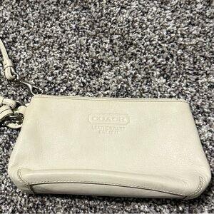 Coach ivory wristlet